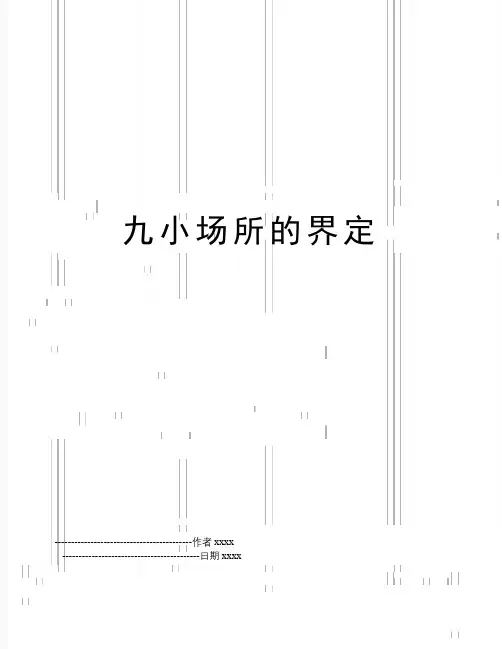 九小场所的界定