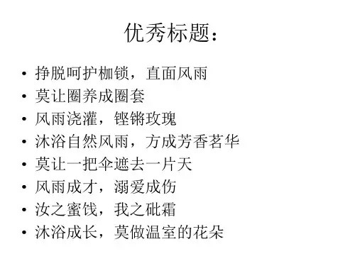绽放作文讲评
