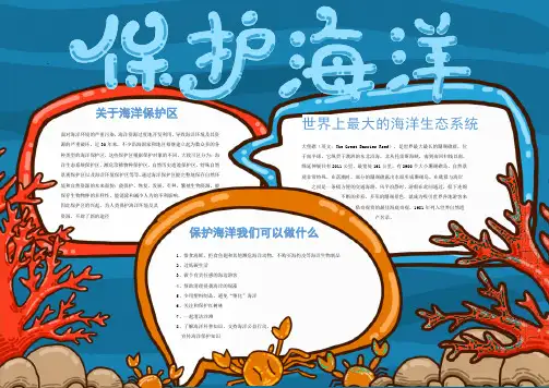 保护海洋手抄报