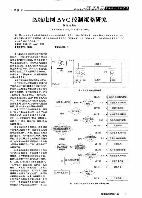 区域电网AVC控制策略研究