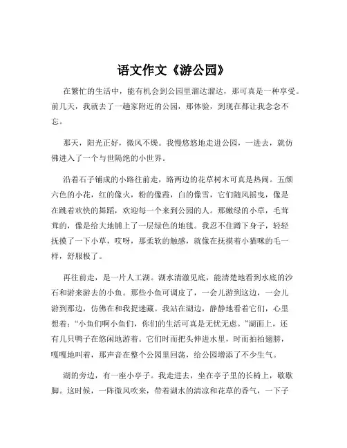 语文作文《游公园》