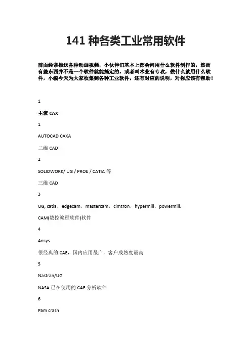常用工业软件