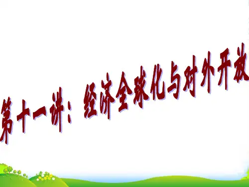 高中政治 第十一讲 经济全球化与对外开放课件 新人教必修1