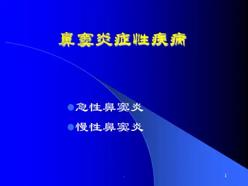 鼻窦炎学习ppt演示课件ppt演示课件
