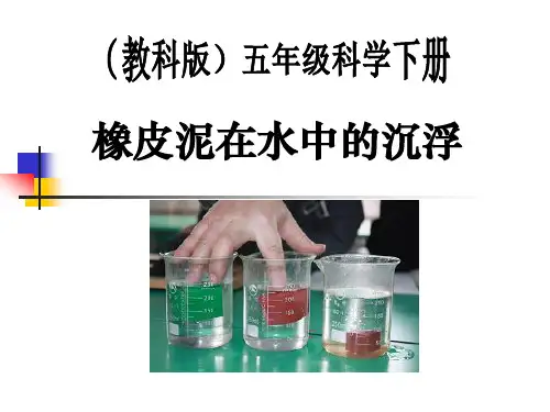 《橡皮泥在水中的沉浮》沉和浮PPT课件