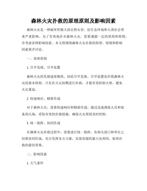 森林火灾扑救的原理原则及影响因素