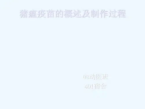 猪瘟疫苗的及制作过程