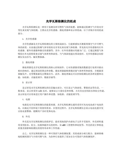 光学瓦斯检测仪的组成