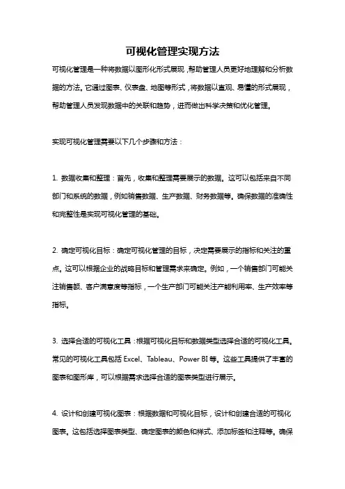 可视化管理实现方法