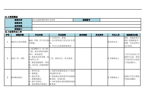 高压电缆热缩标准作业流程