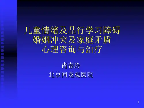 儿童青少年及女性问题的心理咨询与治疗演示文稿