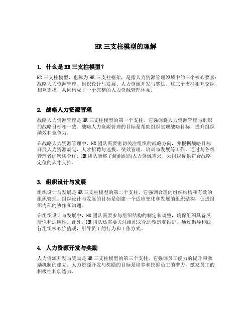 hr三支柱模型的理解