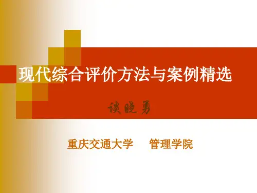 现代综合评价方法与案例精选
