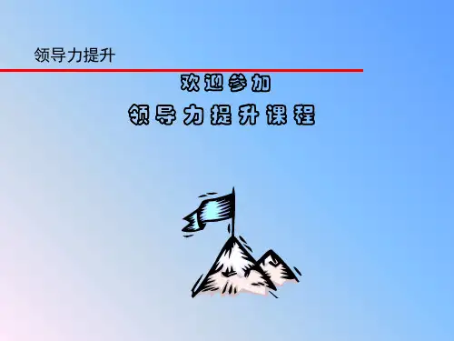 领导力提升培训课程(ppt 45页)