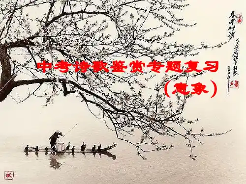 中考语文诗歌鉴赏专题(意象)分析
