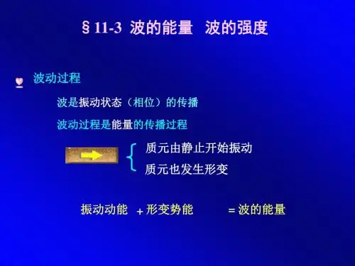 波的能量 机械波