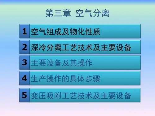 煤气化生产技术第二版第三章空气分离