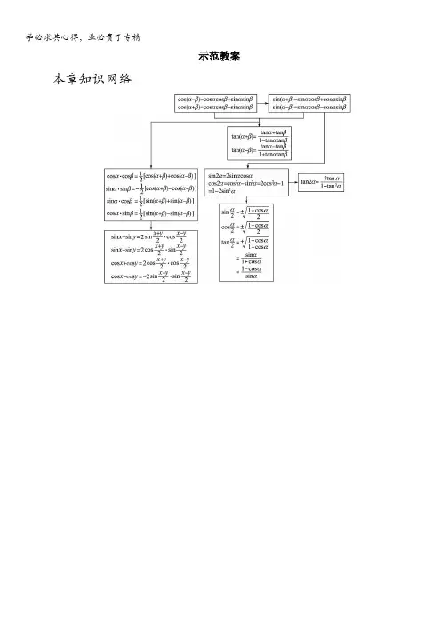 数学示范教案：第三章三角恒等变换