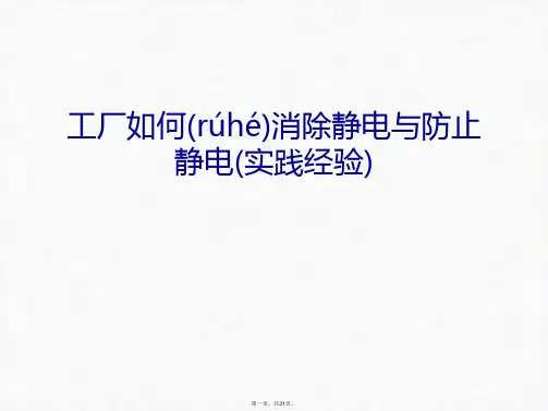 最新工厂如何消除静电与防止静电(实践经验)上课讲义精品课件