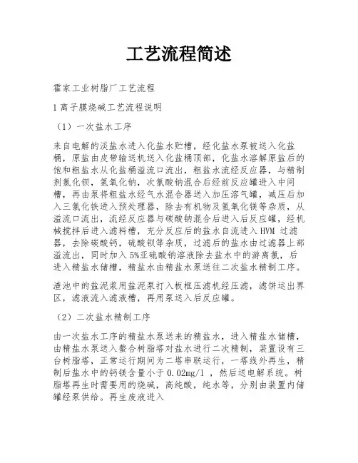 工艺流程简述
