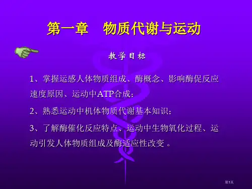 运动生物化学省公共课一等奖全国赛课获奖课件