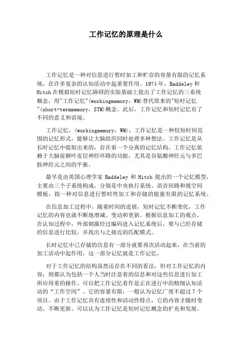 工作记忆的原理是什么