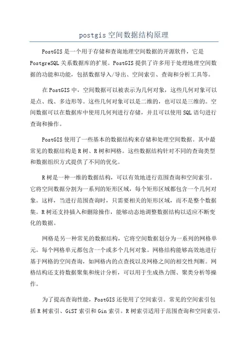 postgis空间数据结构原理