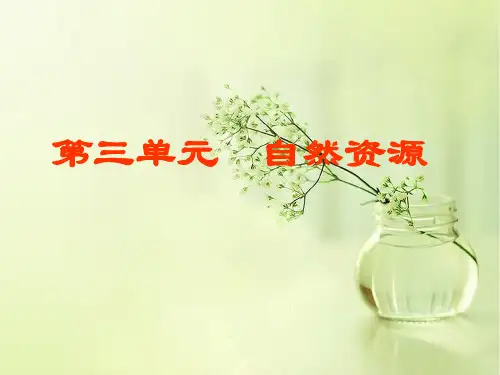 自然资源PPT教学课件
