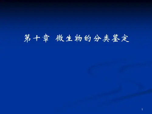 10章微生物的分类鉴定