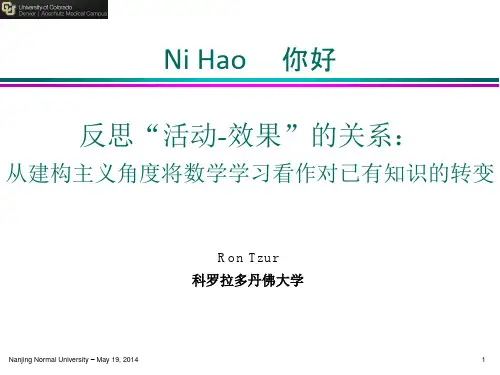 Ron Tzur PPT 翻译(打印)