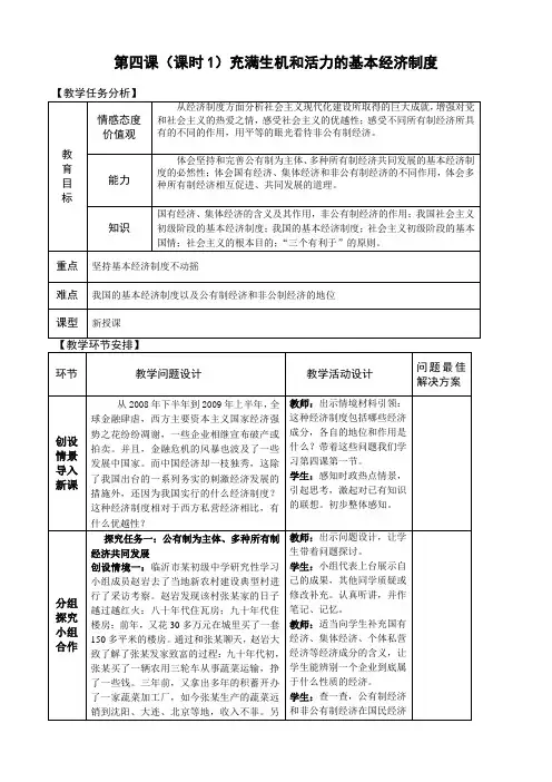 4.1充满生机和活力的基本经济制度