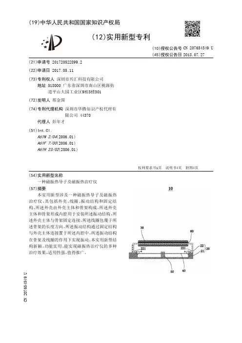 一种磁振热导子及磁振热治疗仪[实用新型专利]