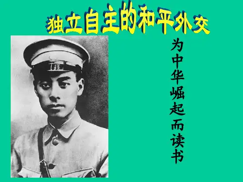 人教部编版八年级历史下册第16课《独立自主的和平外交》课件(共25张PPT)