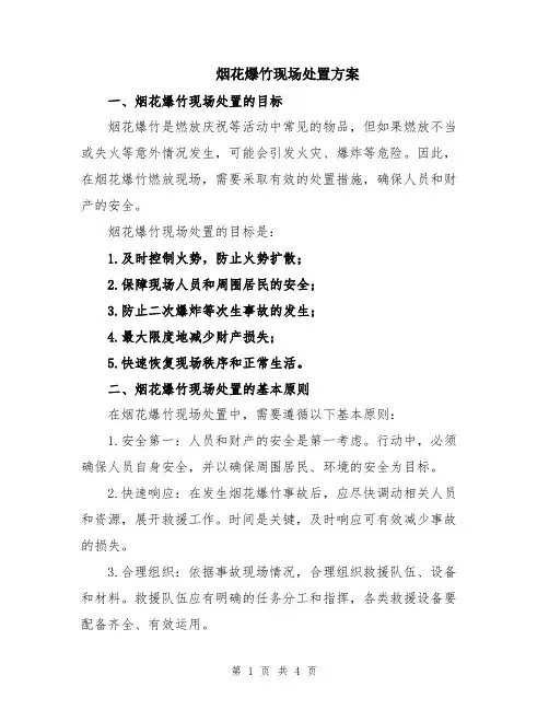 烟花爆竹现场处置方案