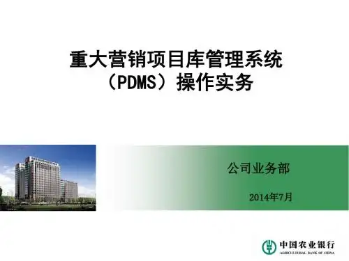 重大营销项目库管理系统(PDMS)操作实务2014.8