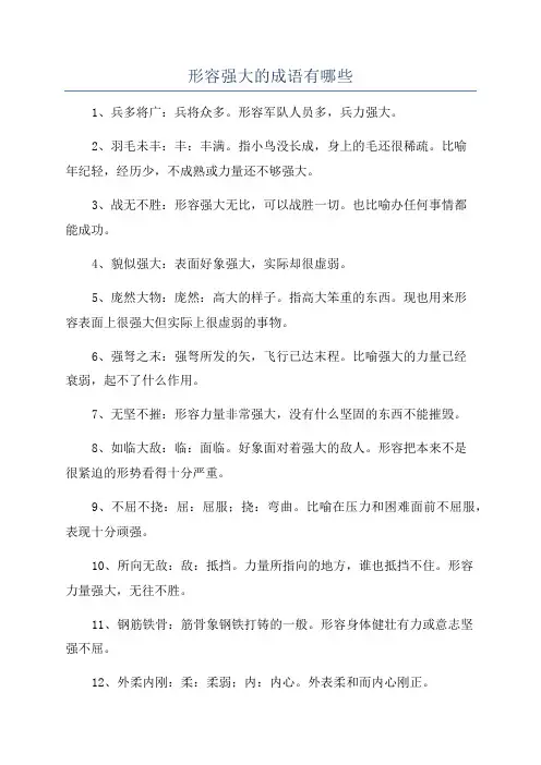 形容强大的成语有哪些