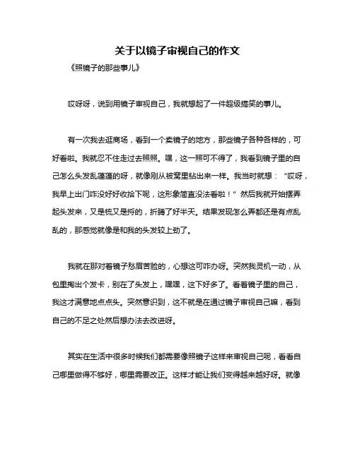 关于以镜子审视自己的作文