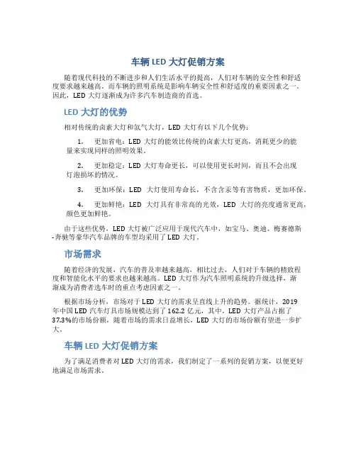 车辆led大灯促销方案