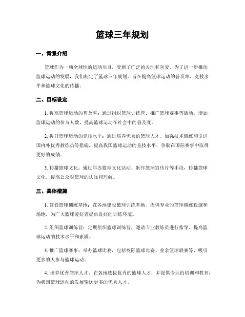 篮球三年规划