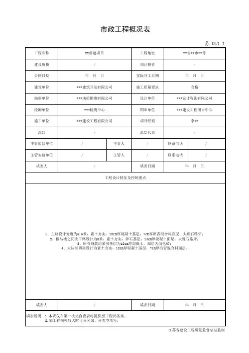 DL1.1 工程概况