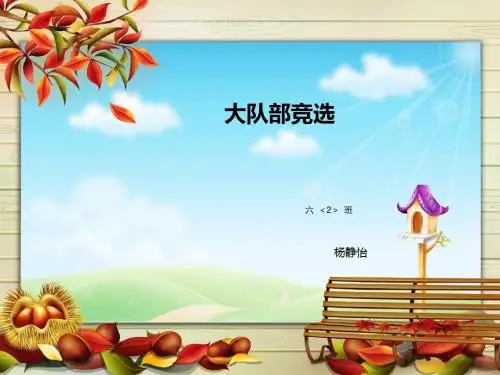 竞选大队部长助理PPT