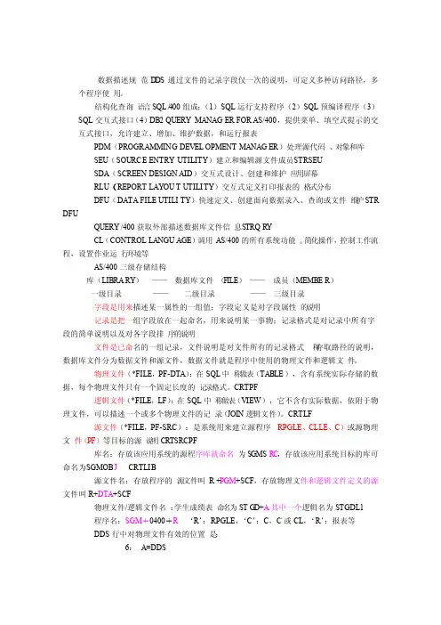 AS400基本命令和操作