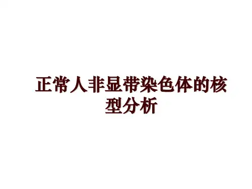 正常人非显带染色体的核型分析