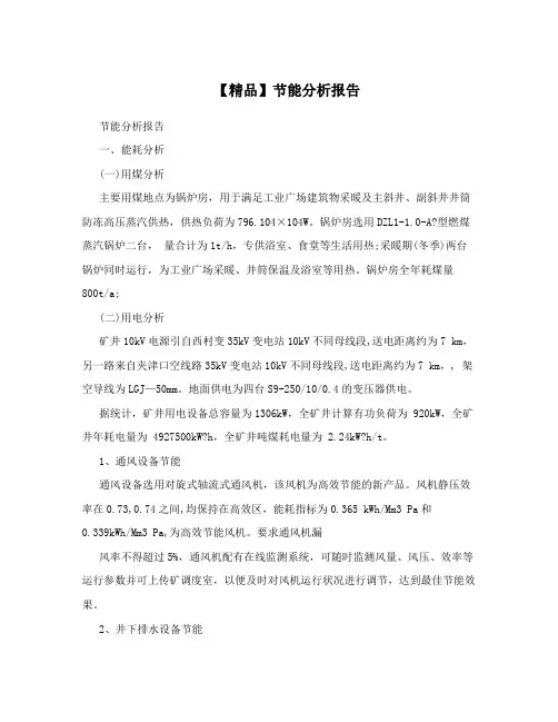 【精品】节能分析报告
