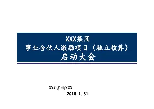 事业合伙人模式激励方案 ppt课件