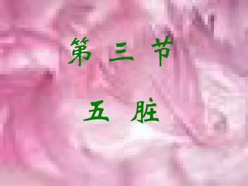 1.1中医基础理论课件脏象-五脏