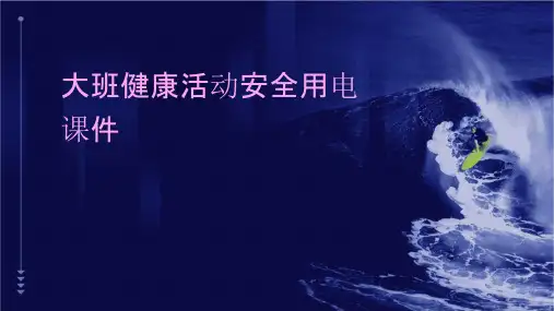大班健康活动安全用电课件