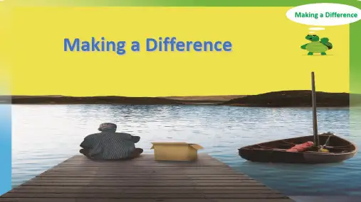 八年级英语早读阅读理解训练 Making a Difference PPT-完美课件