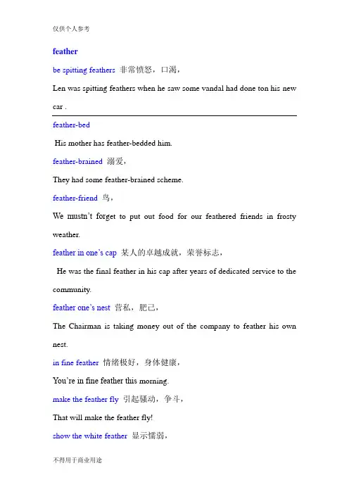 有关动物的习语 Animal Idioms