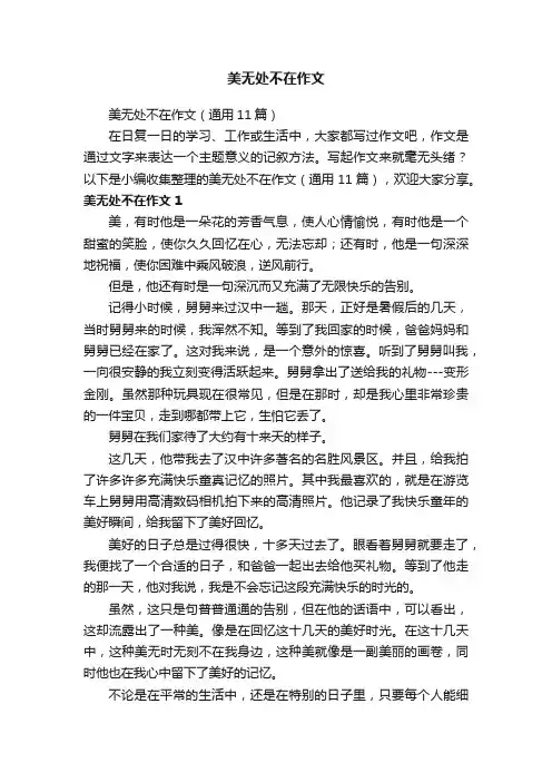 美无处不在作文